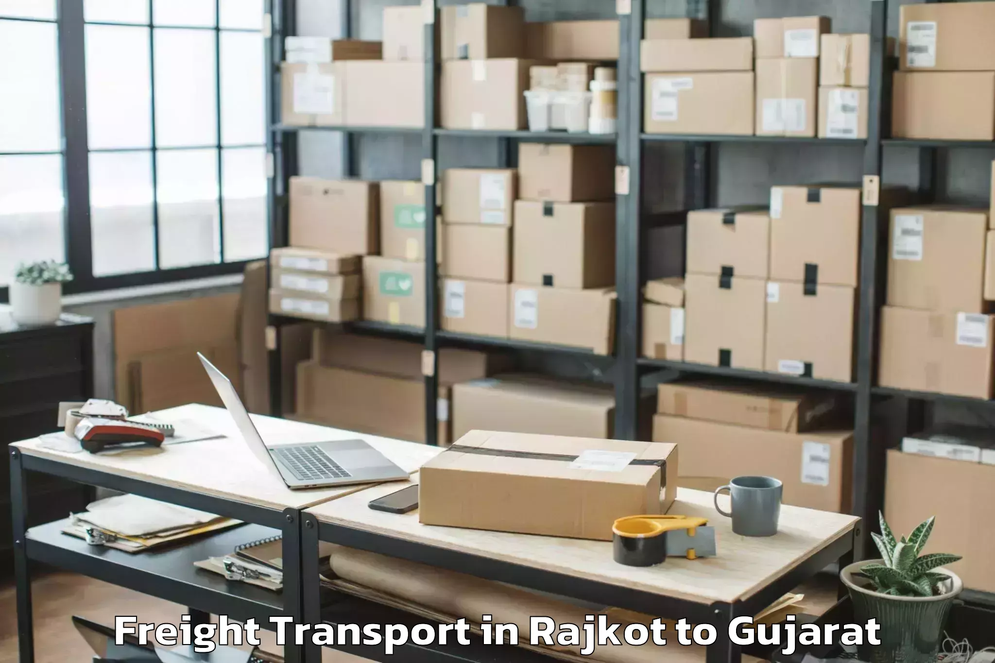 Top Rajkot to Navsari Agricultural Universit Freight Transport Available